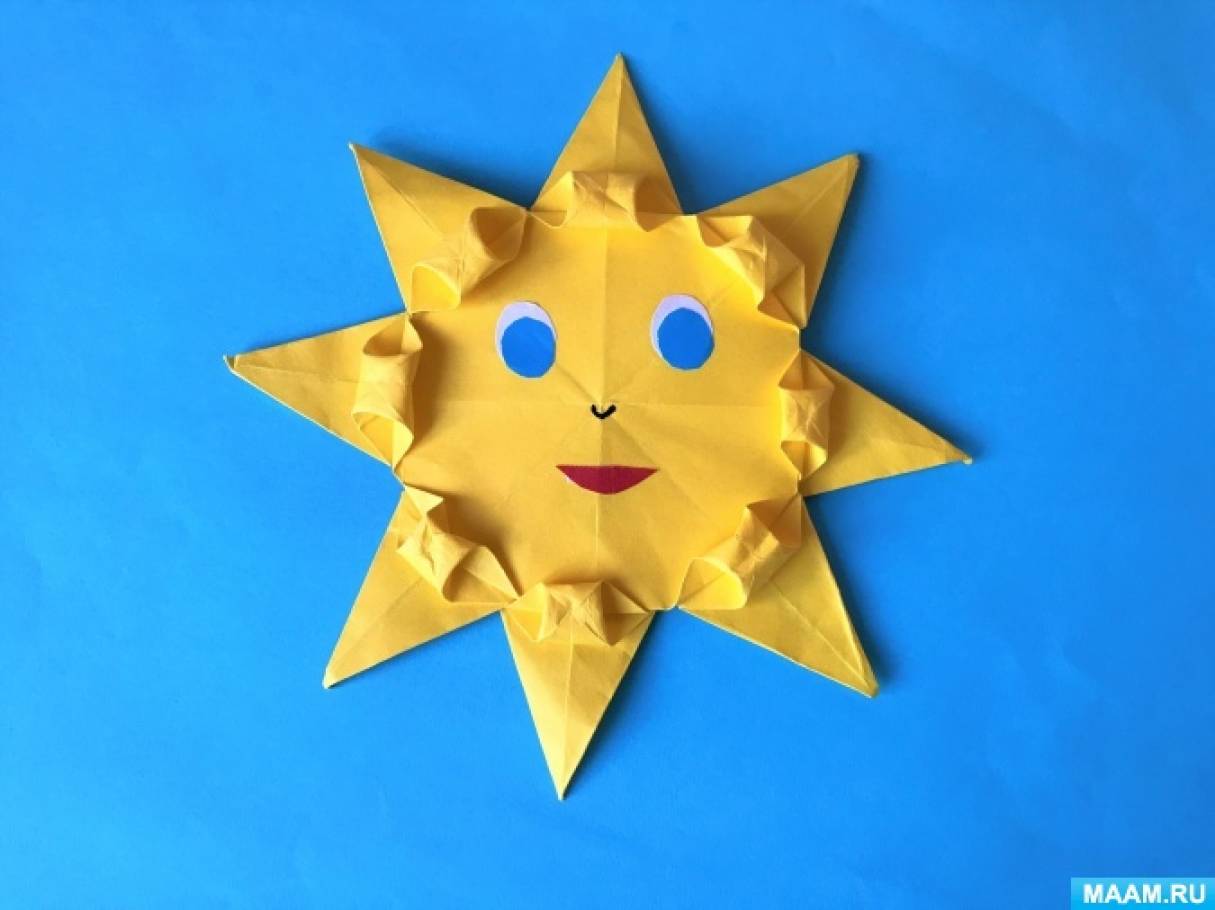 Оригами солнышко. Аппликации солнце. Оригами солнышко в старшей группе. Оригами солнышко в подготовительной группе. Оригами солнце подготовительная группа.