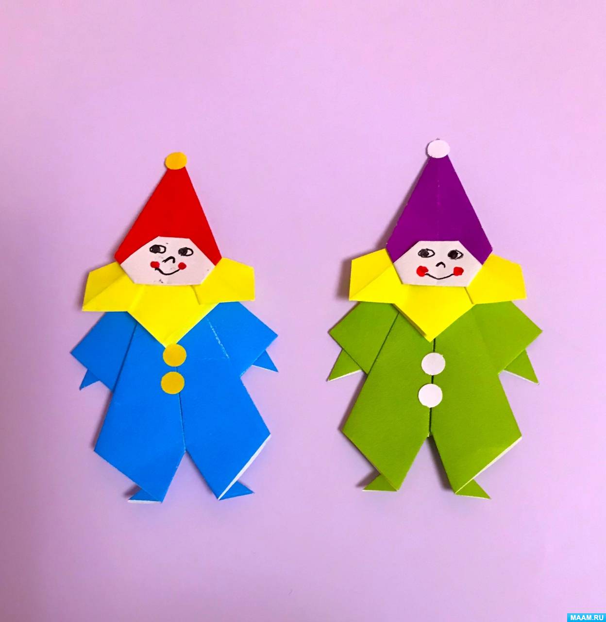 Мастер-класс по оригами «Петрушка» для старших дошкольников