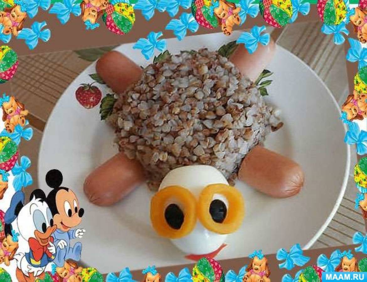 Украшение каши для детей