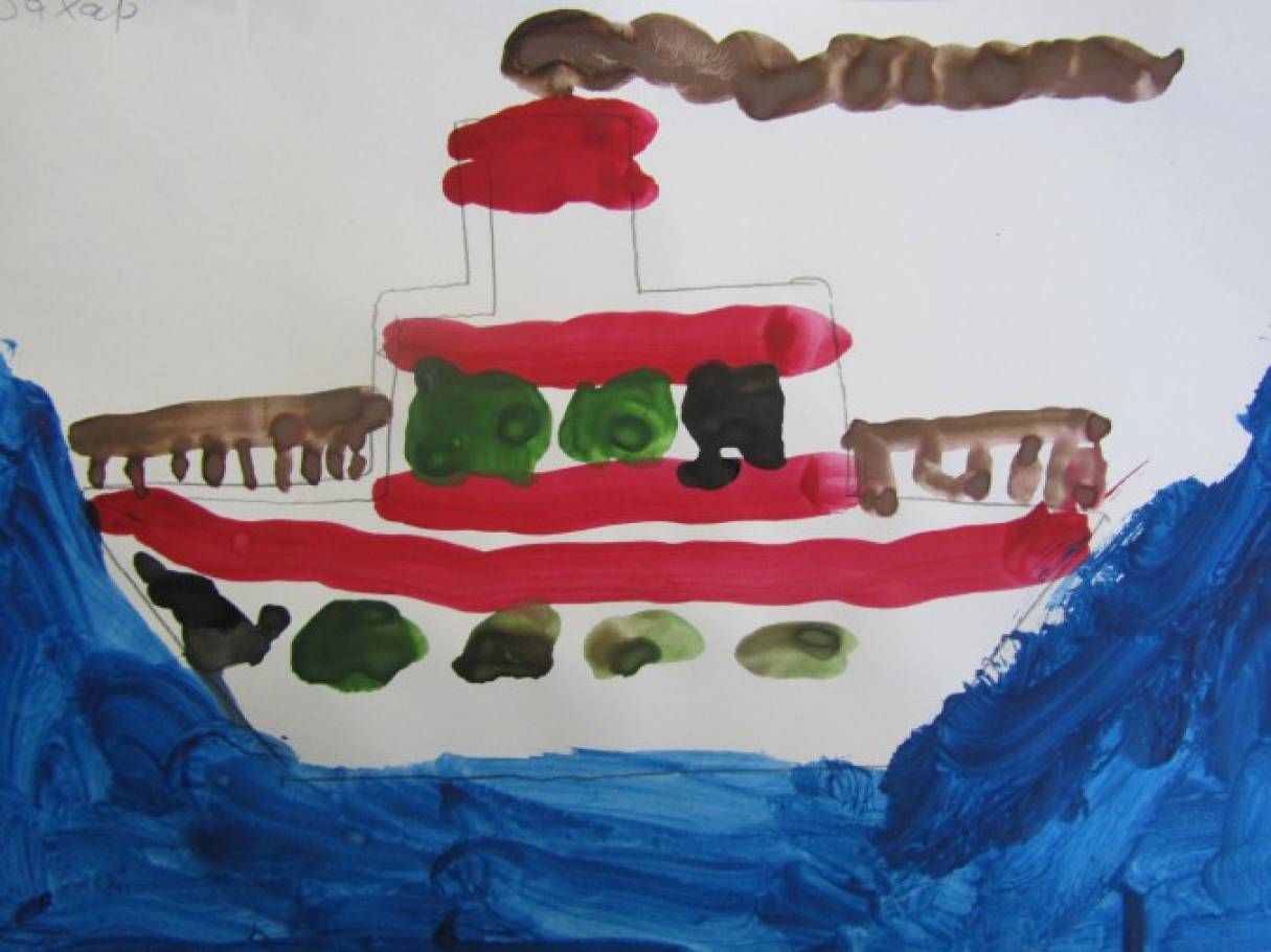 Как нарисовать корабль для ребенка 5 лет