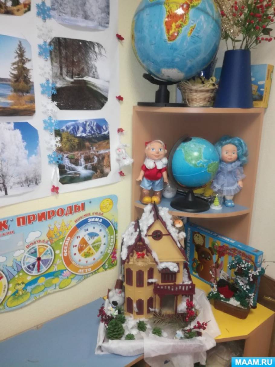 Зимняя сказка в нашем уголке. Оформление детского сада Фото Зимняя сказка в нашем уголке. Оформление детского сада