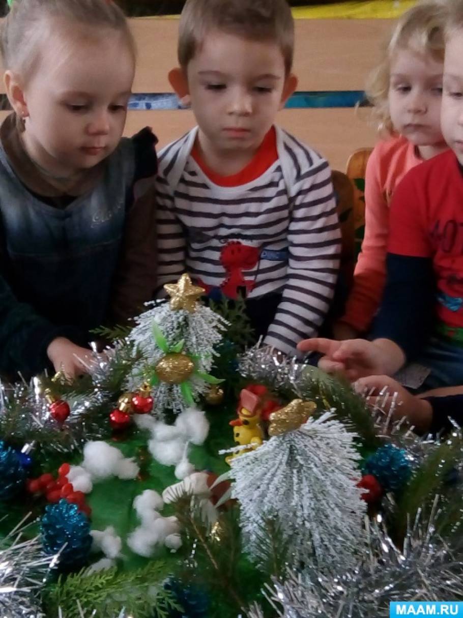 Новогодний праздник для детей смешанной ранней группы «В гости к елочке» Фото Новогодний праздник для детей смешанной ранней группы «В гости к елочке»