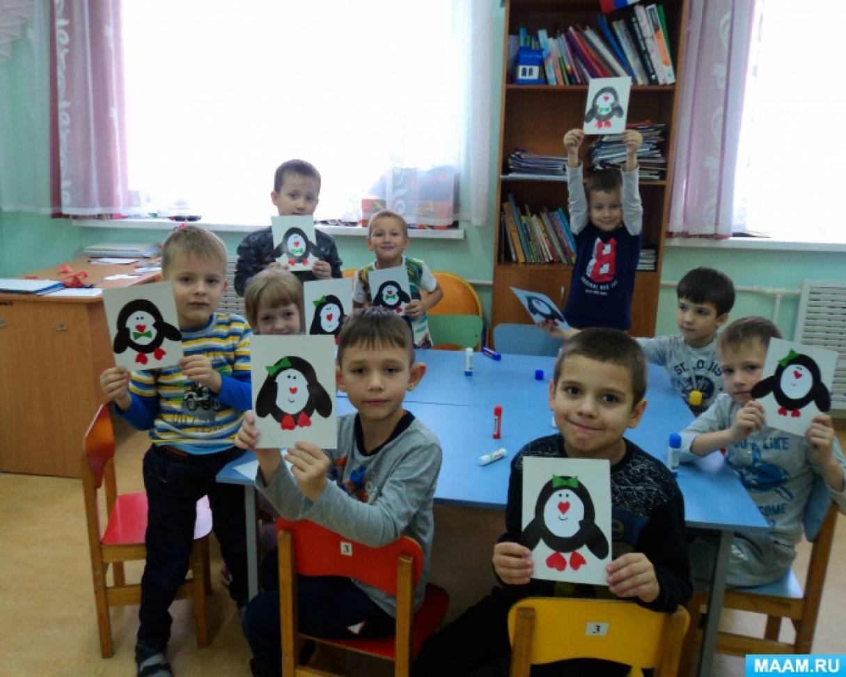 Занятие по аппликации «Пингвин» Фото Занятие по аппликации «Пингвин»
