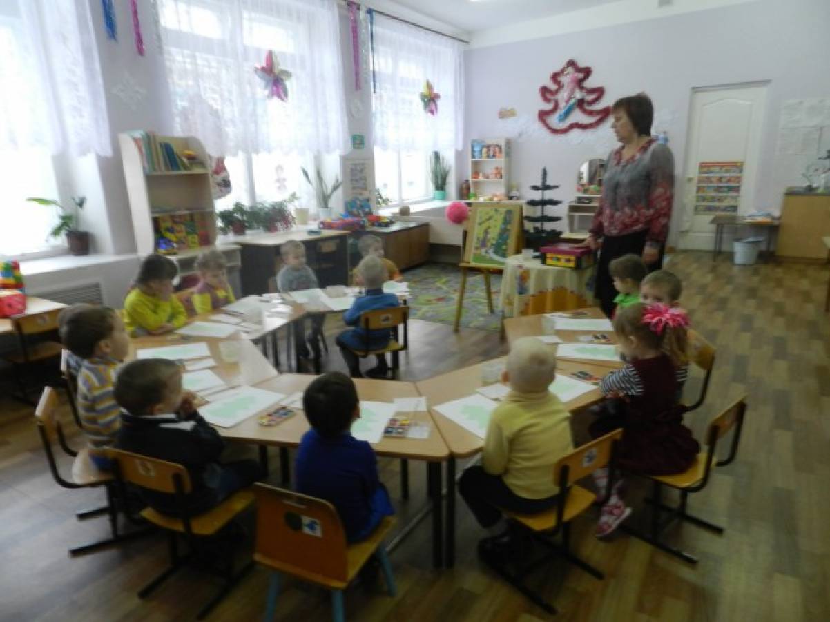 ООД «Художественное творчество. Рисование» Конспект занятия «Елочка зеленая», проведенное во второй младшей группе Фото ООД «Художественное творчество. Рисование» Конспект занятия «Елочка зеленая», проведенное во второй младшей группе