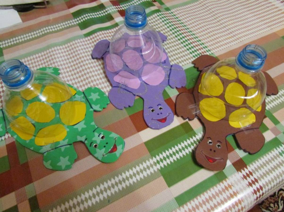 Черепаха средняя группа. Конструирование черепаха. Черепашка из бутылки. Конструирование «черепаха».средняя группа.