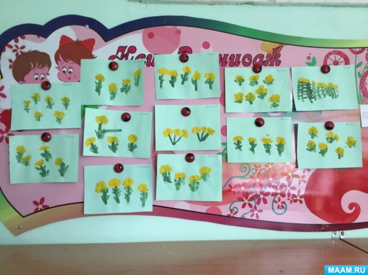 Конспект занятия по рисованию во второй младшей группе «Одуванчики» (1 ...