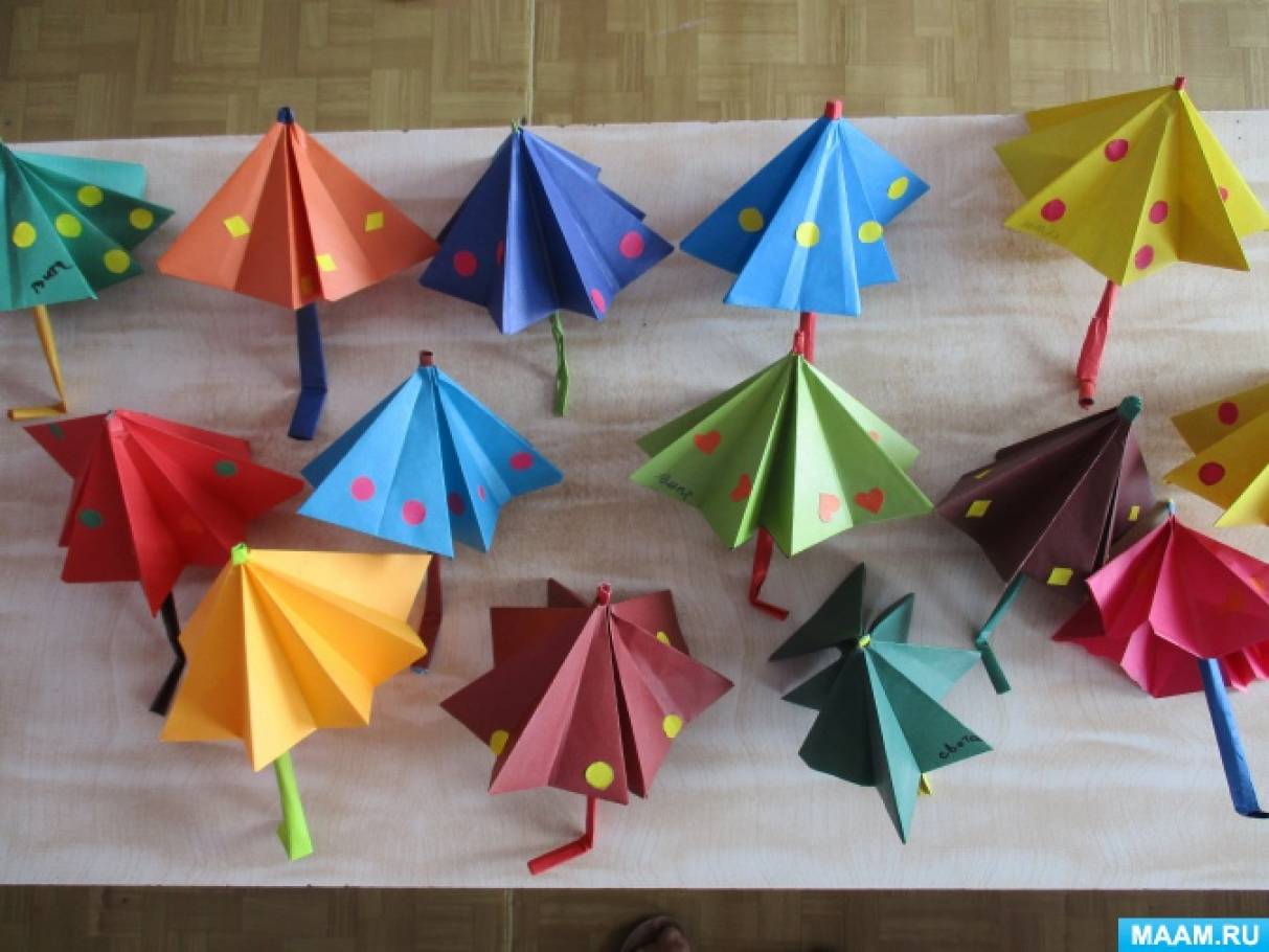 Конспекты оригами подготовительная группа. Конструирование из бумаги в подготовительной группе. Конструирование избумагив подготовительной груп. Конструирование зонтик. Оригами в детском саду.