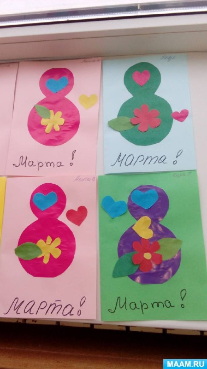 Аппликация во второй младшей группе «Подарок маме» Фото Аппликация во второй младшей группе «Подарок маме»