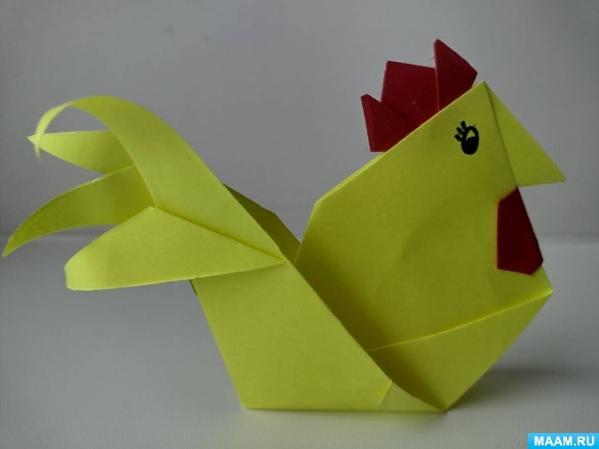Мастер-класс «Петушок» в технике «оригами»