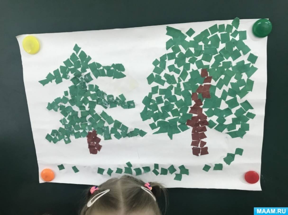 Коллективные работы по аппликации в детском саду. Фотоотчет (9 фото ...