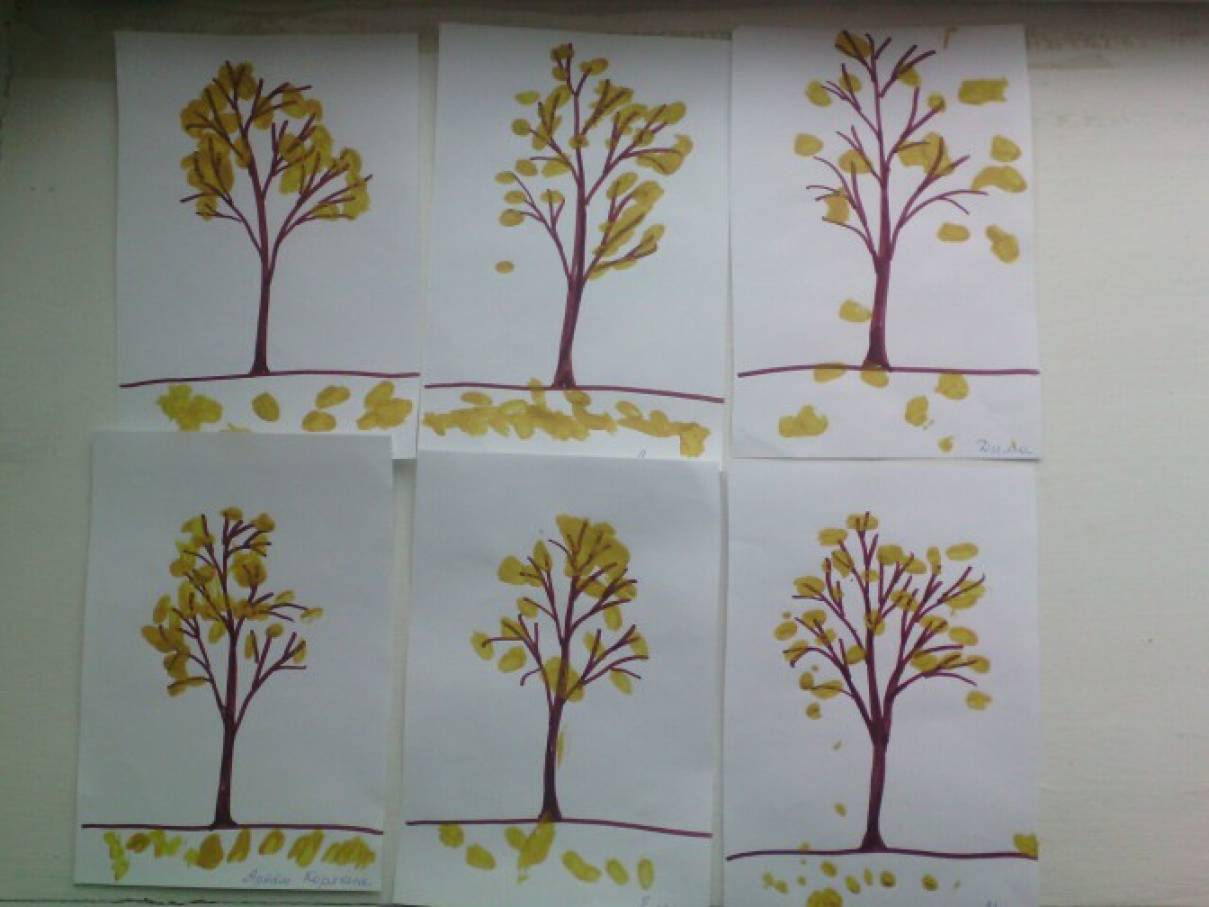 Рисование деревьев в подготовительной группе