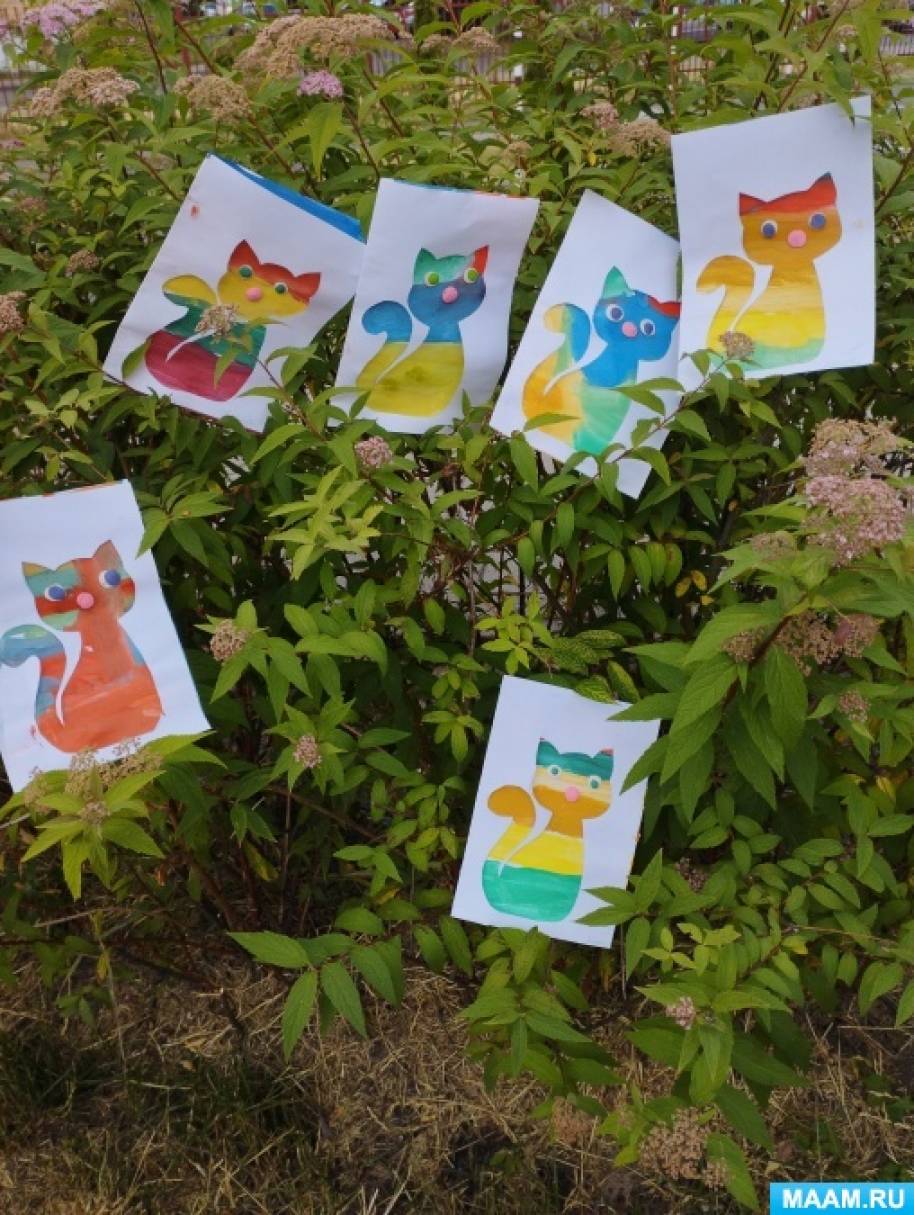 Мастер-класс по рисованию «Радужный котенок» для воспитанников 2–3 лет