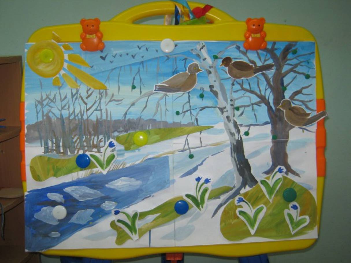 Темы весенние в доу. Конкурс в детском саду Весенняя мозайка. Пано оформленное на весну в детском саду.