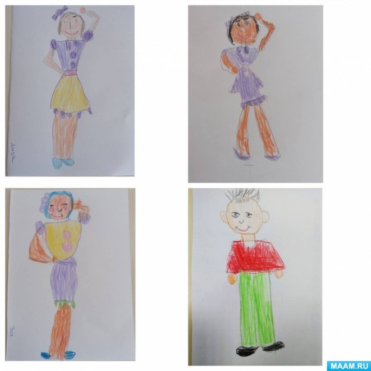 Перспективный план работы с детьми в старшей группе по теме «Обучение технике рисования человека в творчестве дошкольников»