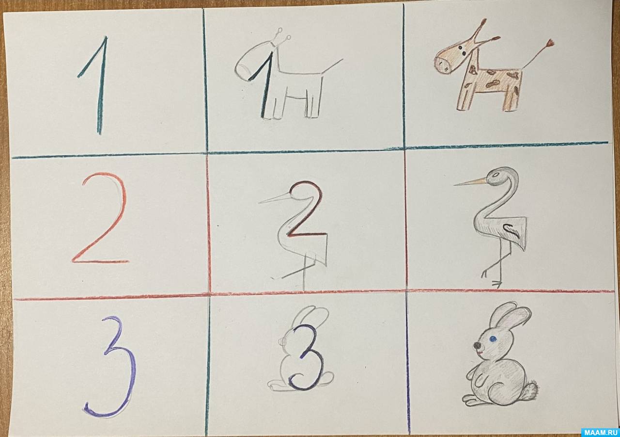 Мастер-класс «Рисуем животных и учим цифры» (3 фото). Воспитателям ...
