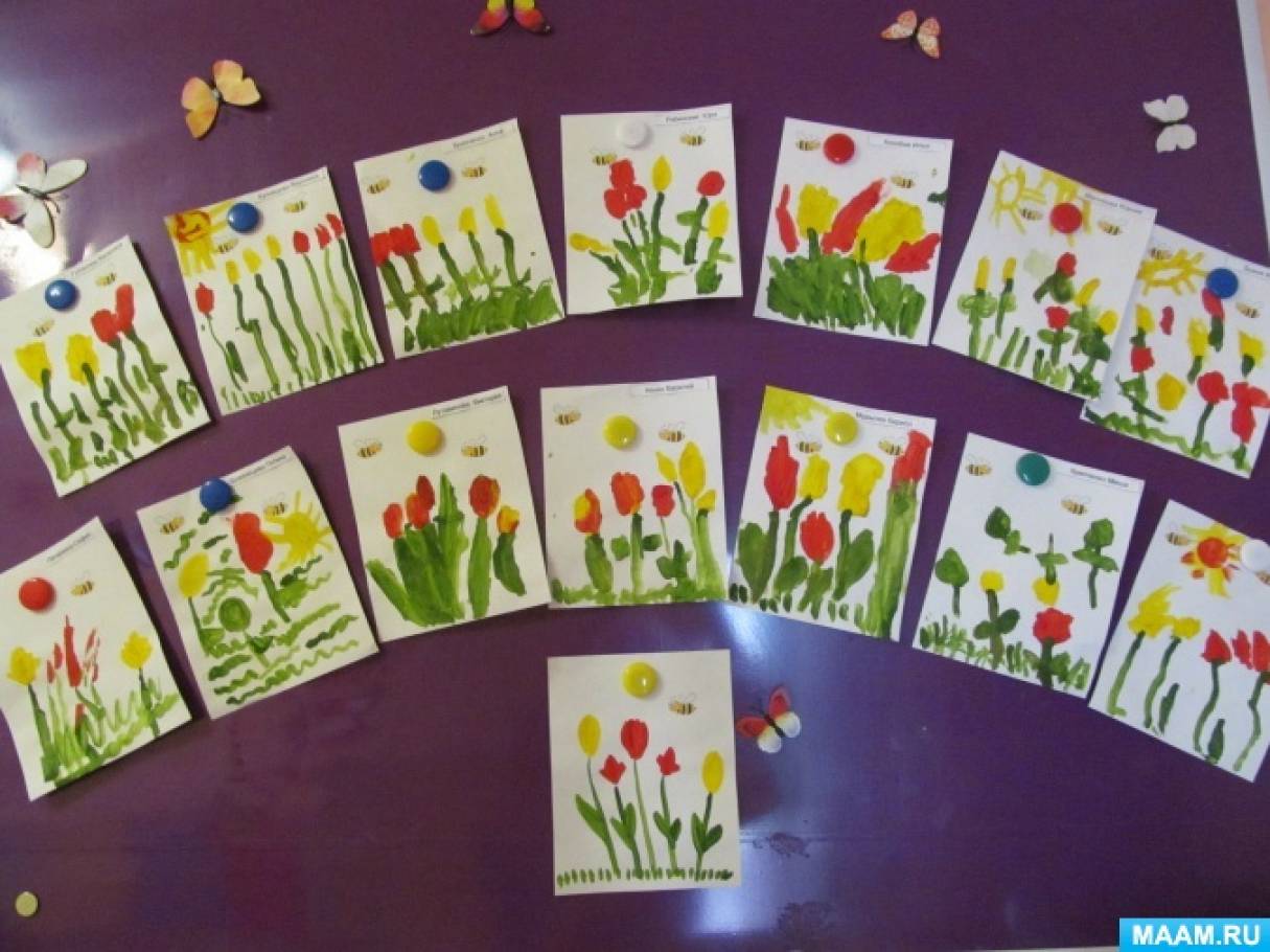 Как нарисовать тюльпан с ребенком 5 лет thumbnail