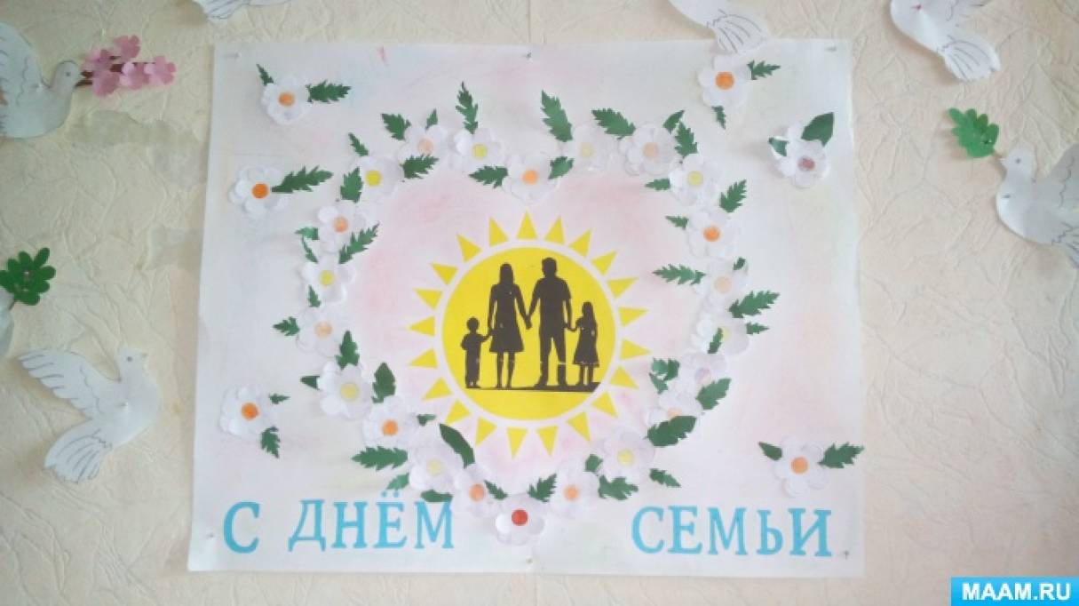 Рисунки ко дню семьи в детском саду старшая группа