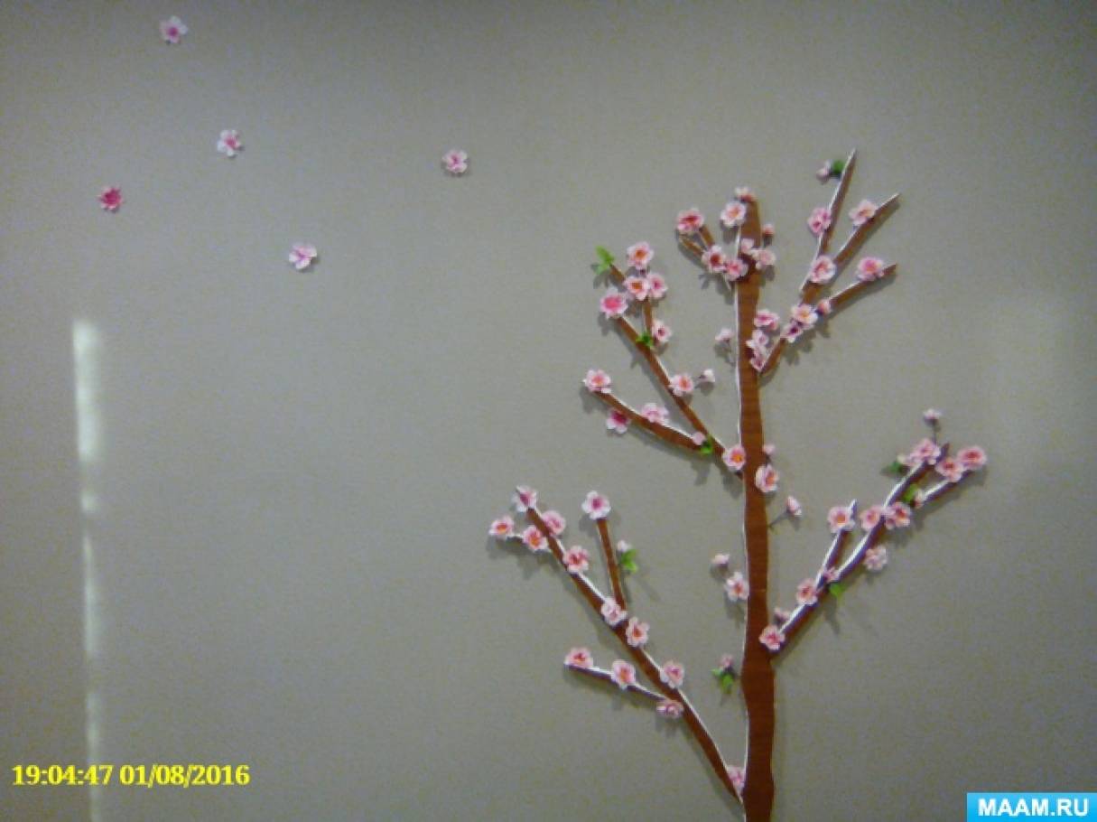 Мастер-класс Объёмное панно «Сакура» (11 фото). Воспитателям детских ...