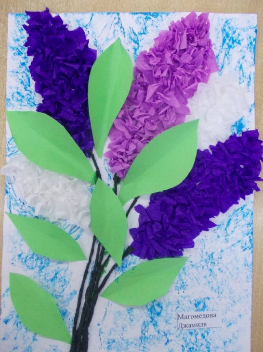 Торцевание гофрированной бумагой цветок георгина