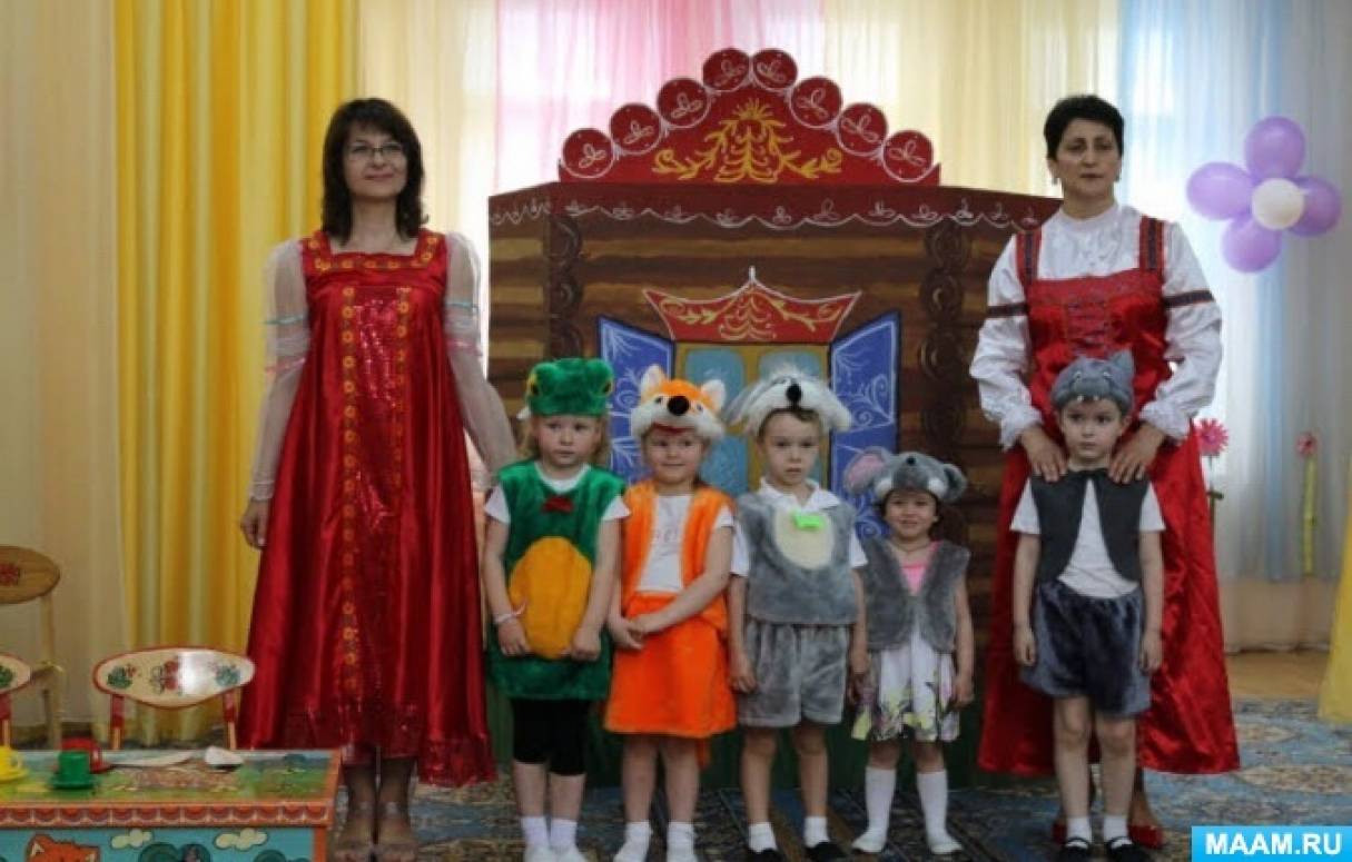 Фотоотчет «Театрализованное представление по мотивам сказки «Теремок» во второй младшей группе» Фото Фотоотчет «Театрализованное представление по мотивам сказки «Теремок» во второй младшей группе»