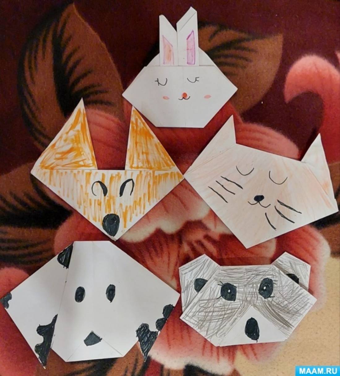 Конспект ООД по конструированию в технике оригами в подготовительной группе «Дикие и домашние животные»