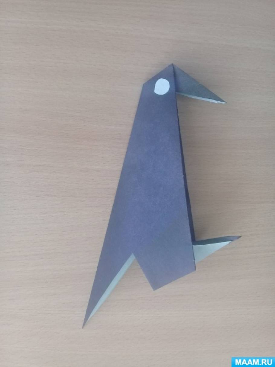 грачи из бумаги для детей. птица грач из бумаги. грач оригами для детей. грачи перелетные птицы оригами. оригами птиц для детей старшей группы.