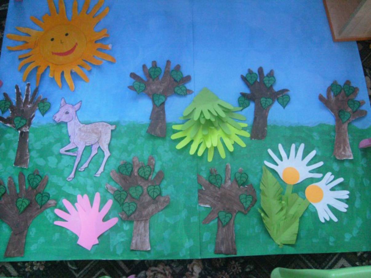 День леса в детском саду подготовительная группа. Коллективная аппликация в средней группе. Рисование экология средняя группа. Аппликация на тему природа. Аппликация в детском саду старшая группа.