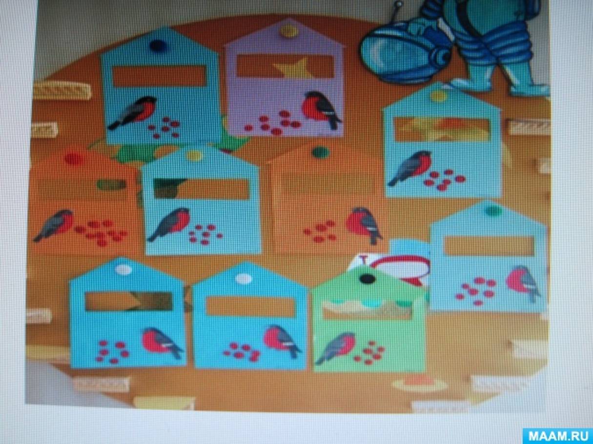 Аппликация кормушка для птиц в старшей группе