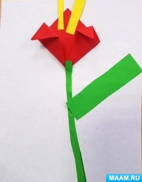 Конструирование тюльпана из бумаги