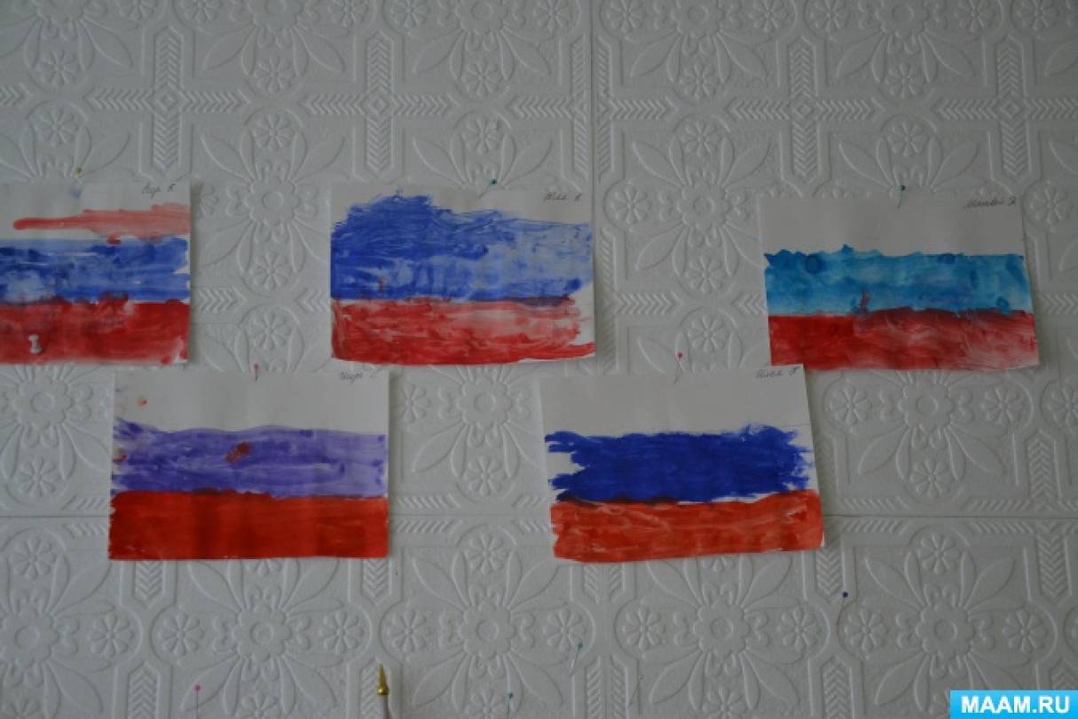 Рисунки государственных флагов. Флаг России занятие в старшей группе. Рисование российский флаг старшая группа. Флаг России младшая группа.