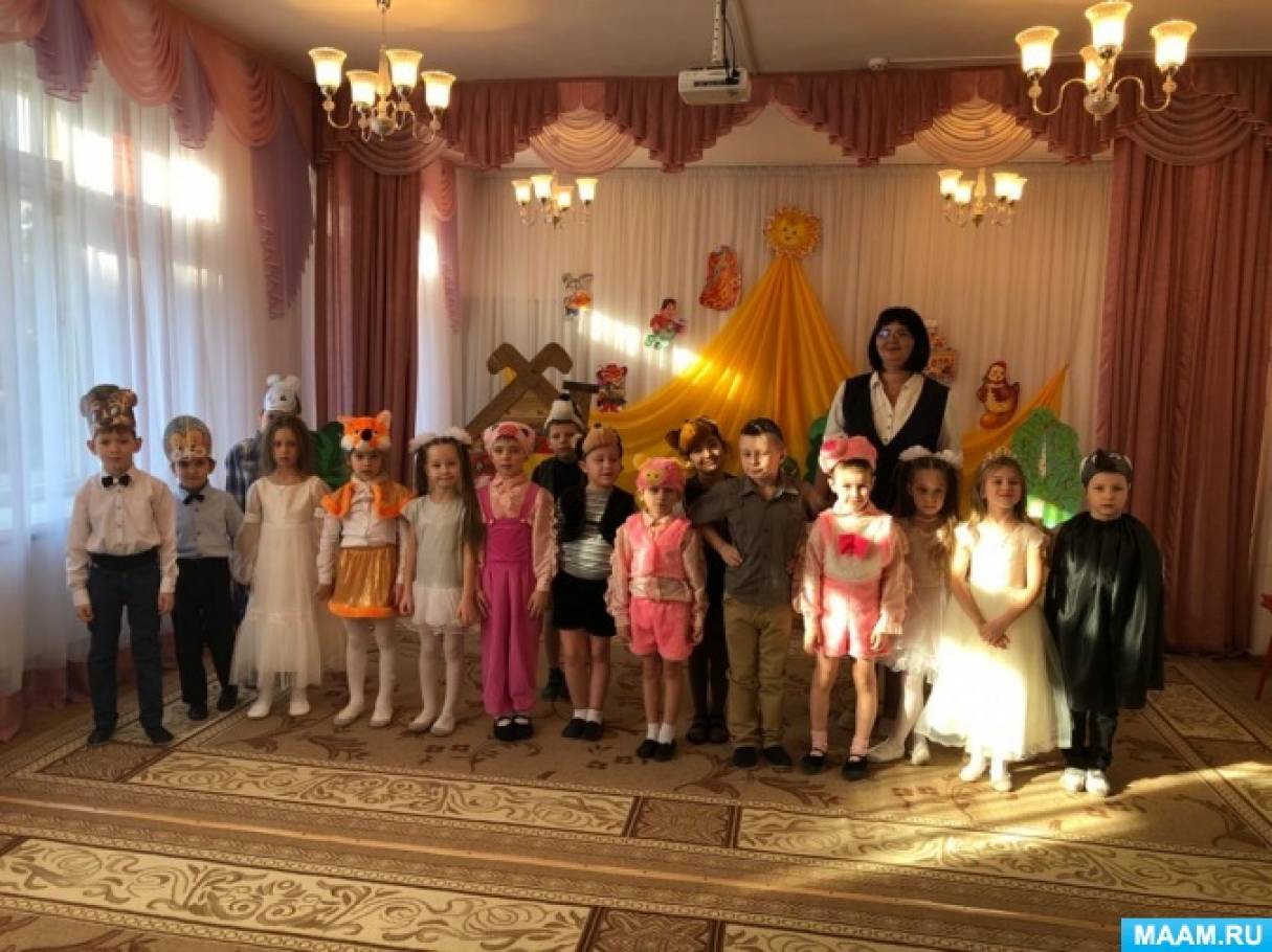 Драматизация английской сказки «Три поросёнка» Фото Драматизация английской сказки «Три поросёнка»