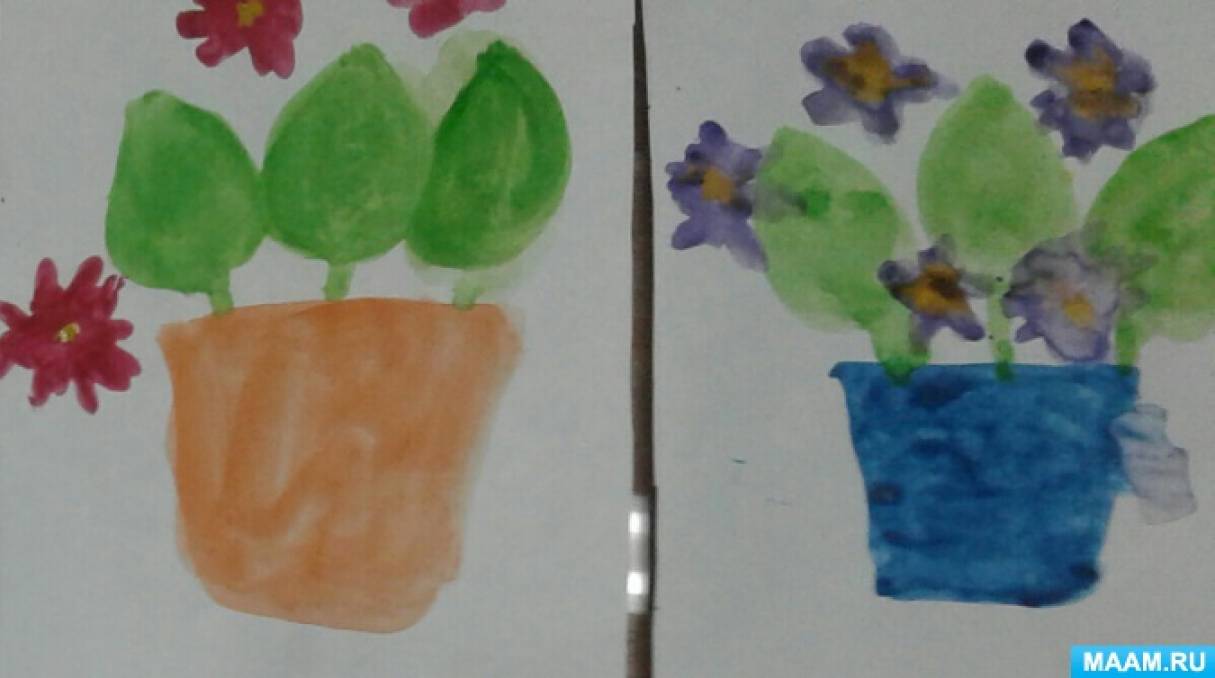 Фиалка в средней группе. Колдина рисование комнатные растения. Рисование фиалки в средней группе. Рисование фиалка в горшке в средней группе. Рисование комнатные растения младшая группа.