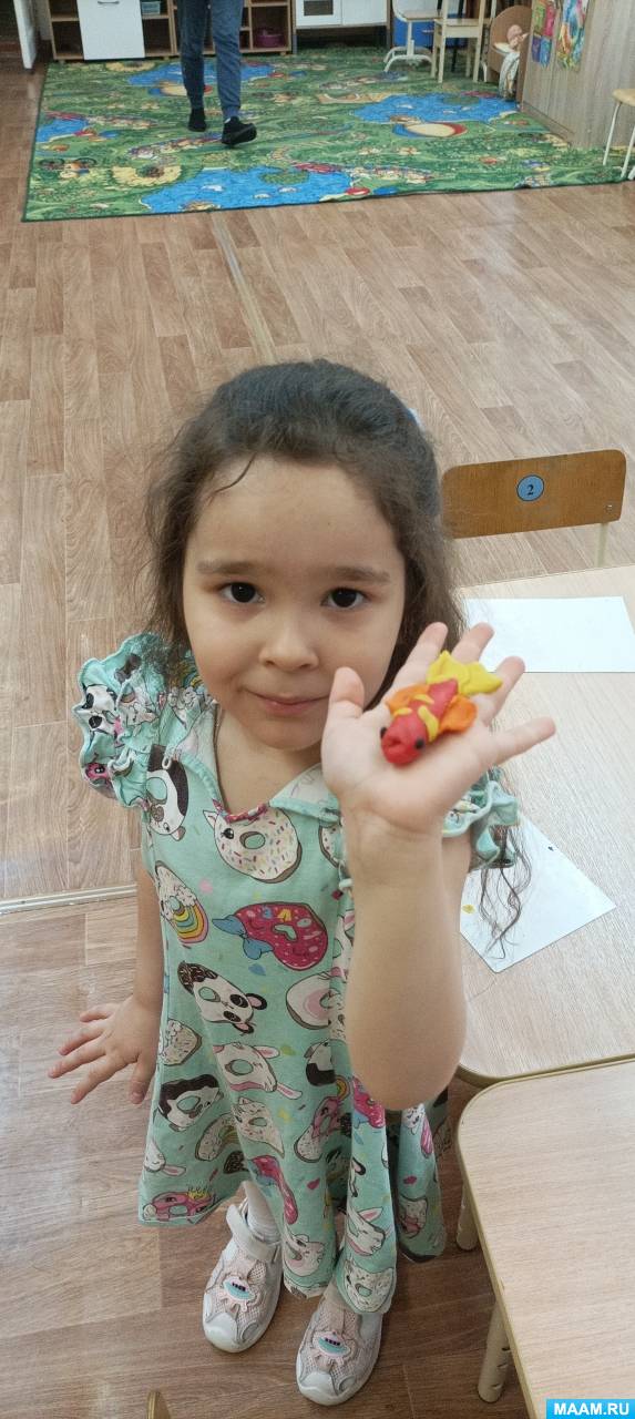 «Рыбки в аквариуме». Конспект НОД по лепке (5 фото). Воспитателям ...