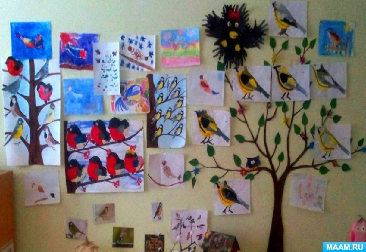 Тема пернатые друзья средняя группа. Выставка птиц в детском саду. Выставка детских работ птицы. Выставка работ на тему птицы. День птиц в детском саду.