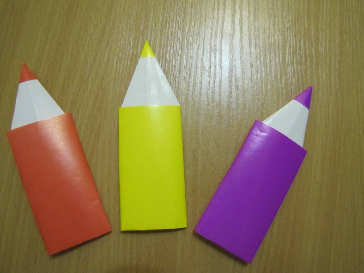 Мастер-класс «Закладка  «Карандаш» в технике оригами»
