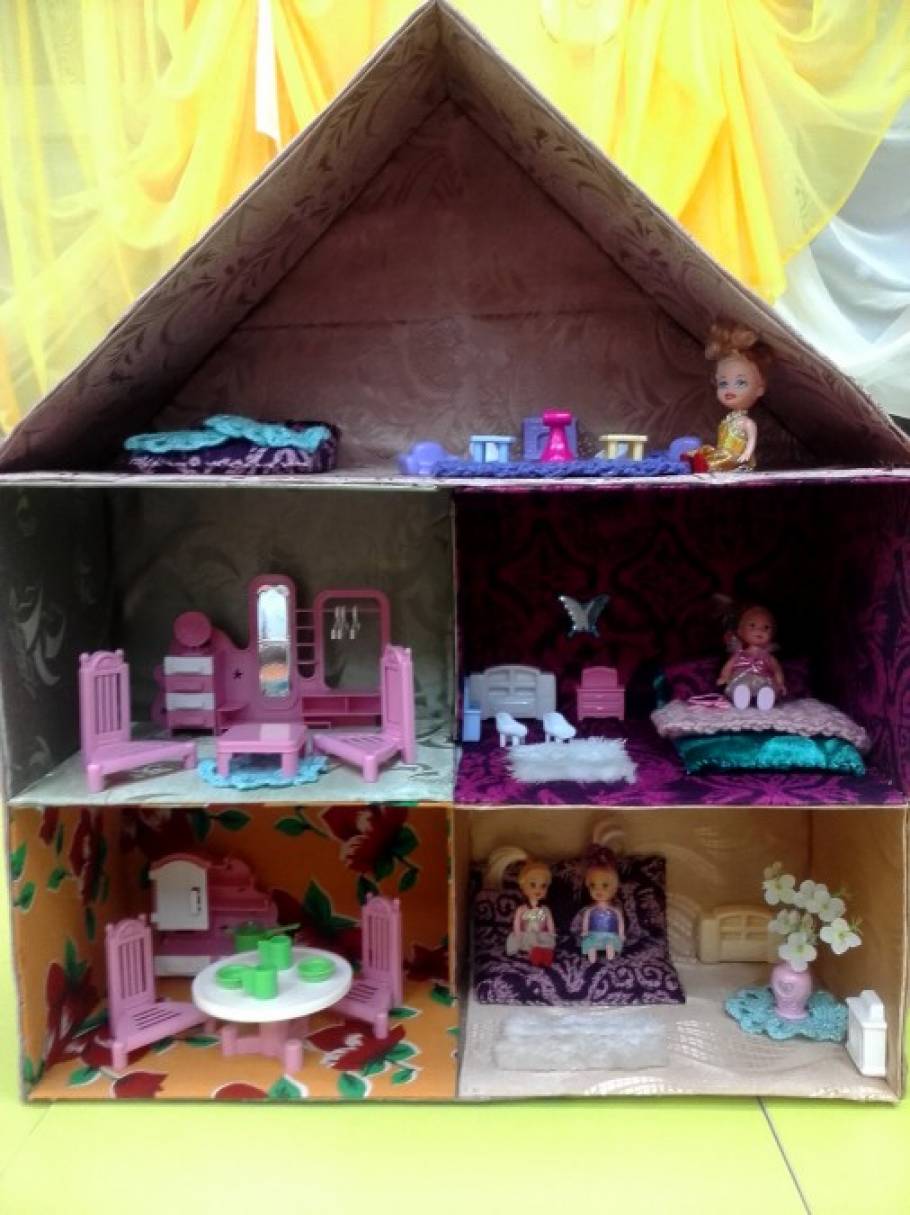 Мастер-класс «Кукольный домик» из картона своими руками (15 фото).Воспитателям детских садов, школьным учителям и педагогам - Маам.ру