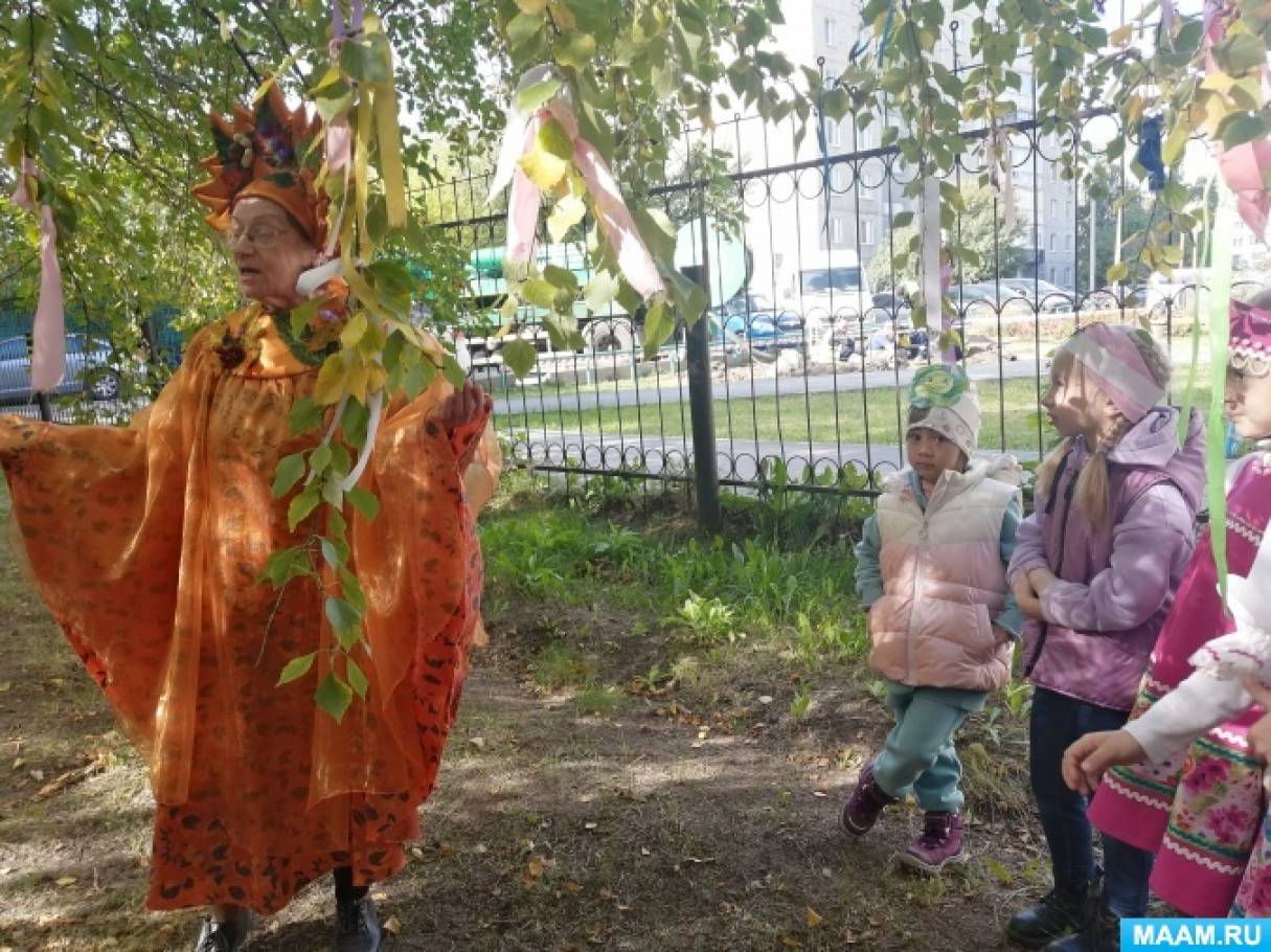 Фотоотчет о празднике в подготовительной группе «Осенины — осени именины»