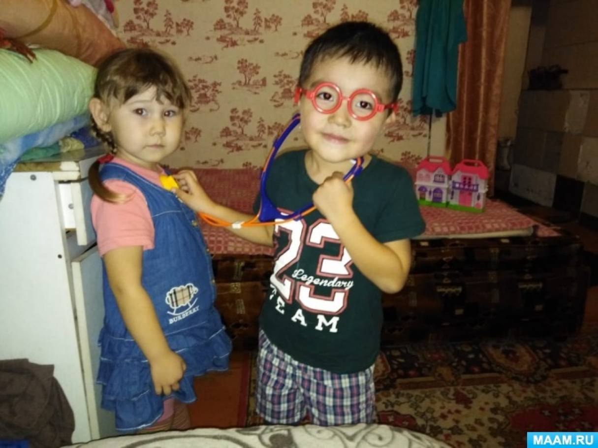 Конспект сюжетно-ролевой игры «На приеме у врача» с детьми средней группы Фото Конспект сюжетно-ролевой игры «На приеме у врача» с детьми средней группы