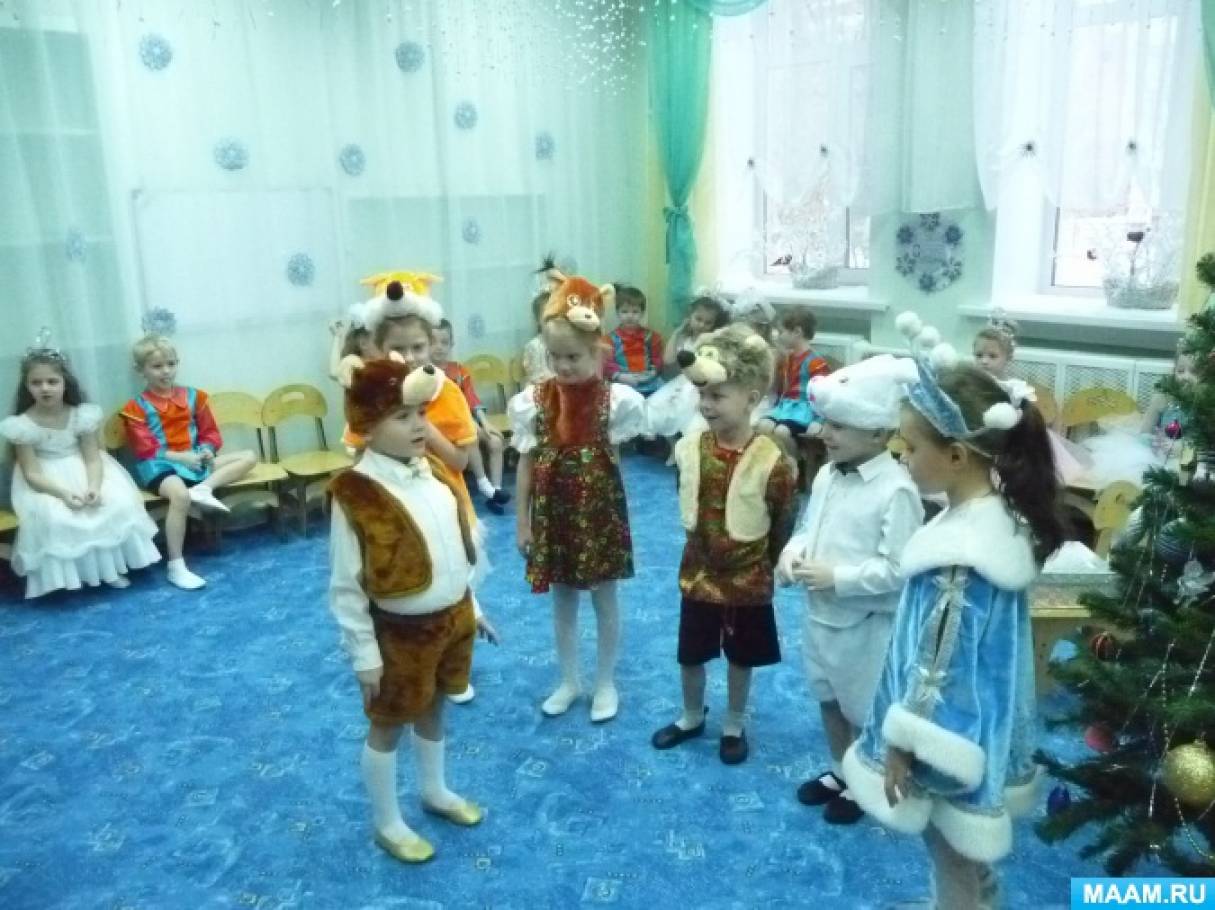 сценка новый год в лесу