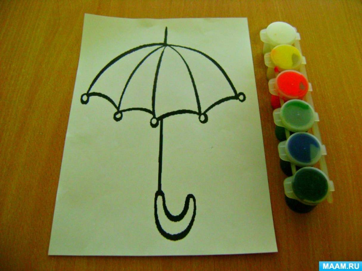 Зонтик младшая группа. Рисование зонтика в младшей группе. Творчество для детей 3 лет зонтик. Зонтик аппликация для детей. Рисование цветные зонтики в старшей группе.