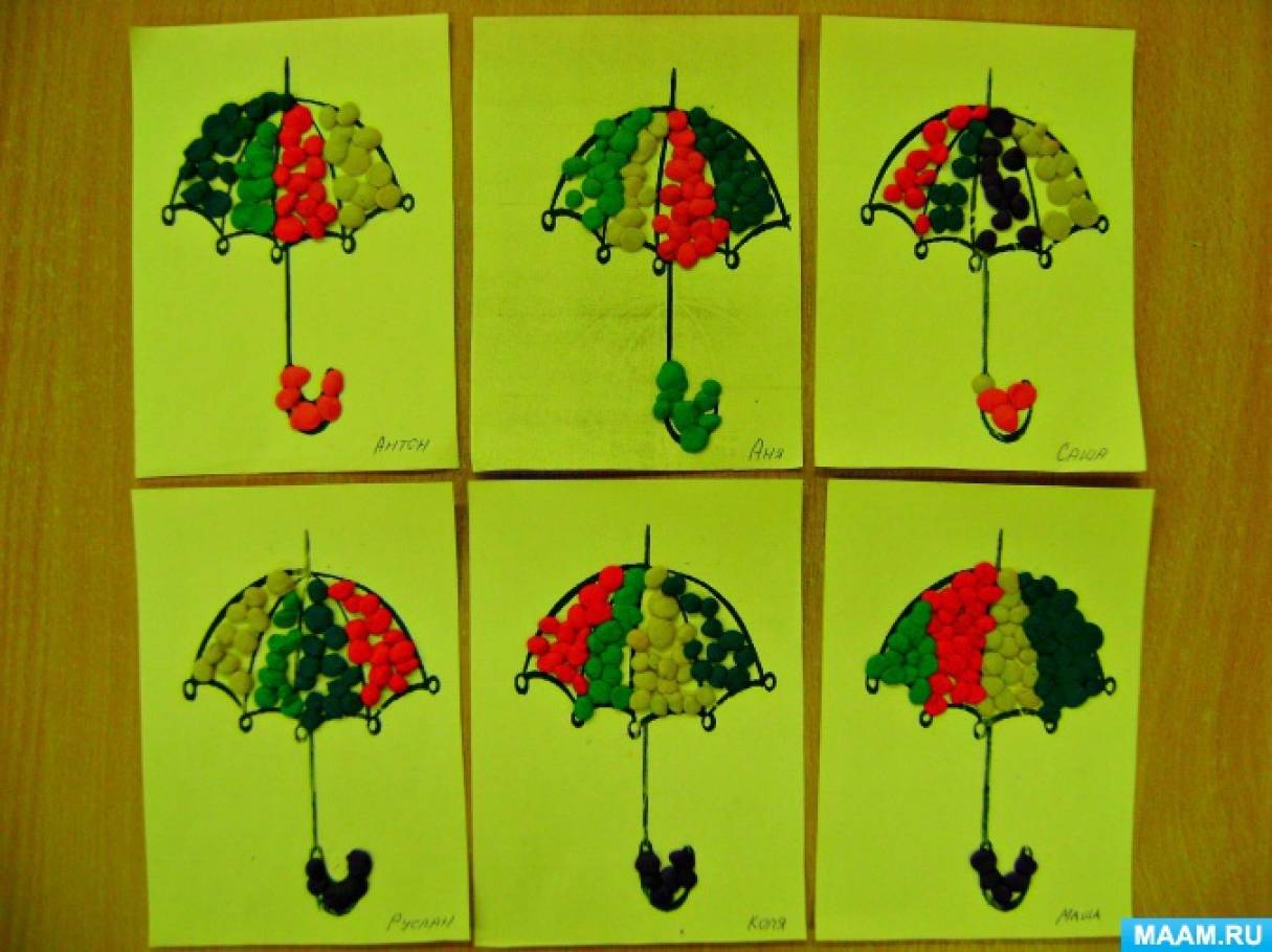 Зонтик младшая группа. Лепка разноцветные зонтики в средней группе. Аппликация цветные зонтики. Зонтик аппликация для детей. Рисование зонтик в старшей группе.