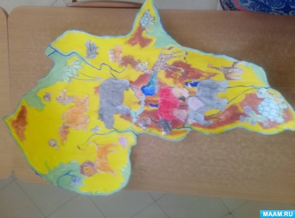 Коллективная аппликация «Африка» (1 фото). Воспитателям детских садов ...