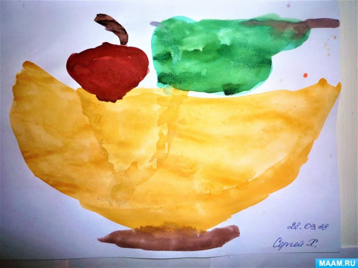 Детские рисунки на тему фрукты витамины