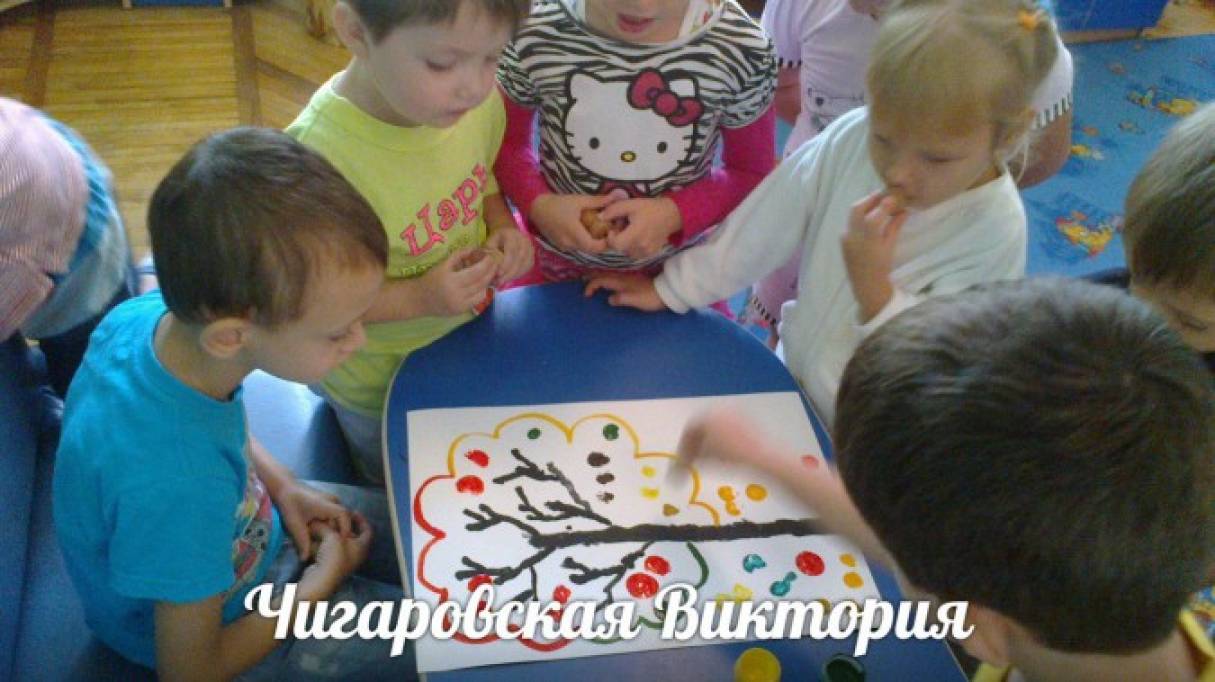 Конспект НОД по нетрадиционному рисованию в средней группе «Осеннее дерево» Фото Конспект НОД по нетрадиционному рисованию в средней группе «Осеннее дерево»