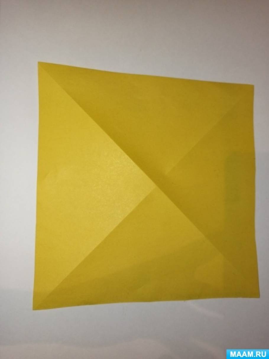 Урок-схема оригами бананы из бумаги