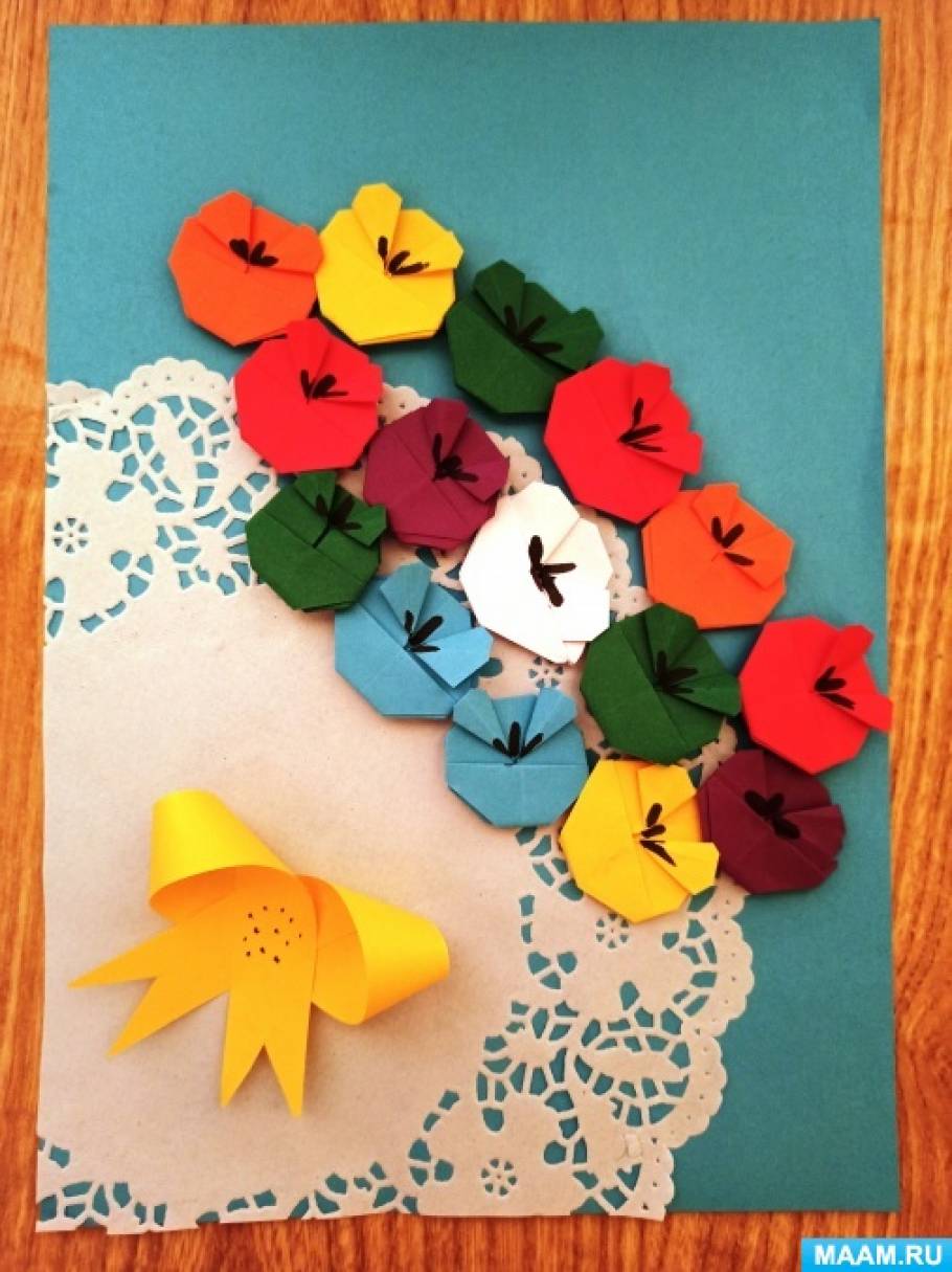 «Оригами» для начинающих «Букет цветов». Мастер-класс с пошаговым фото