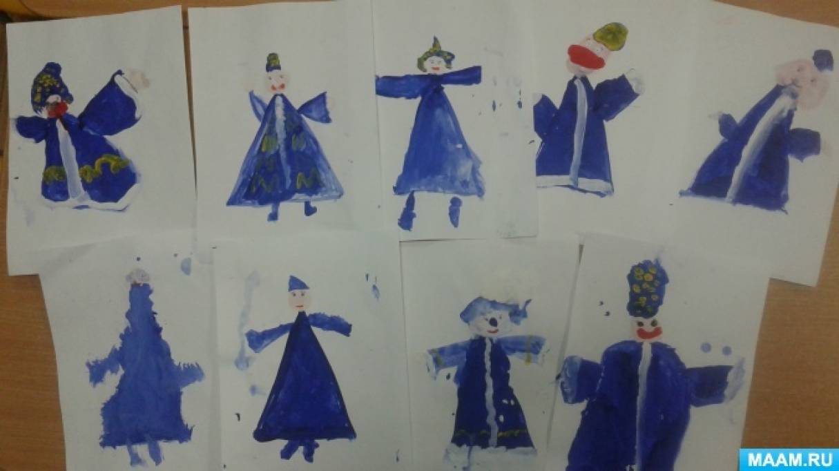 Конспект НОД по рисованию «Снегурочка» для детей средней группы