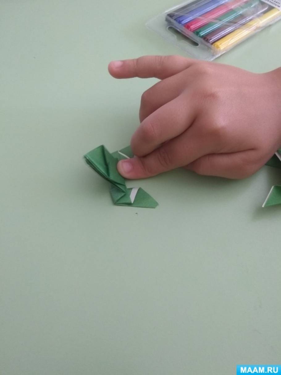 Мастер-класс по оригами «Веселые лягушата»