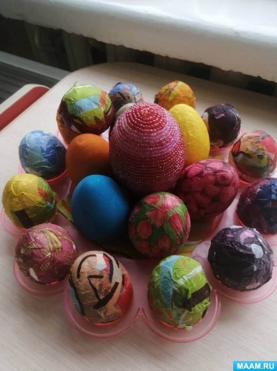 Мастер-класс по украшению яиц к празднику Пасхи в технике «декупаж»