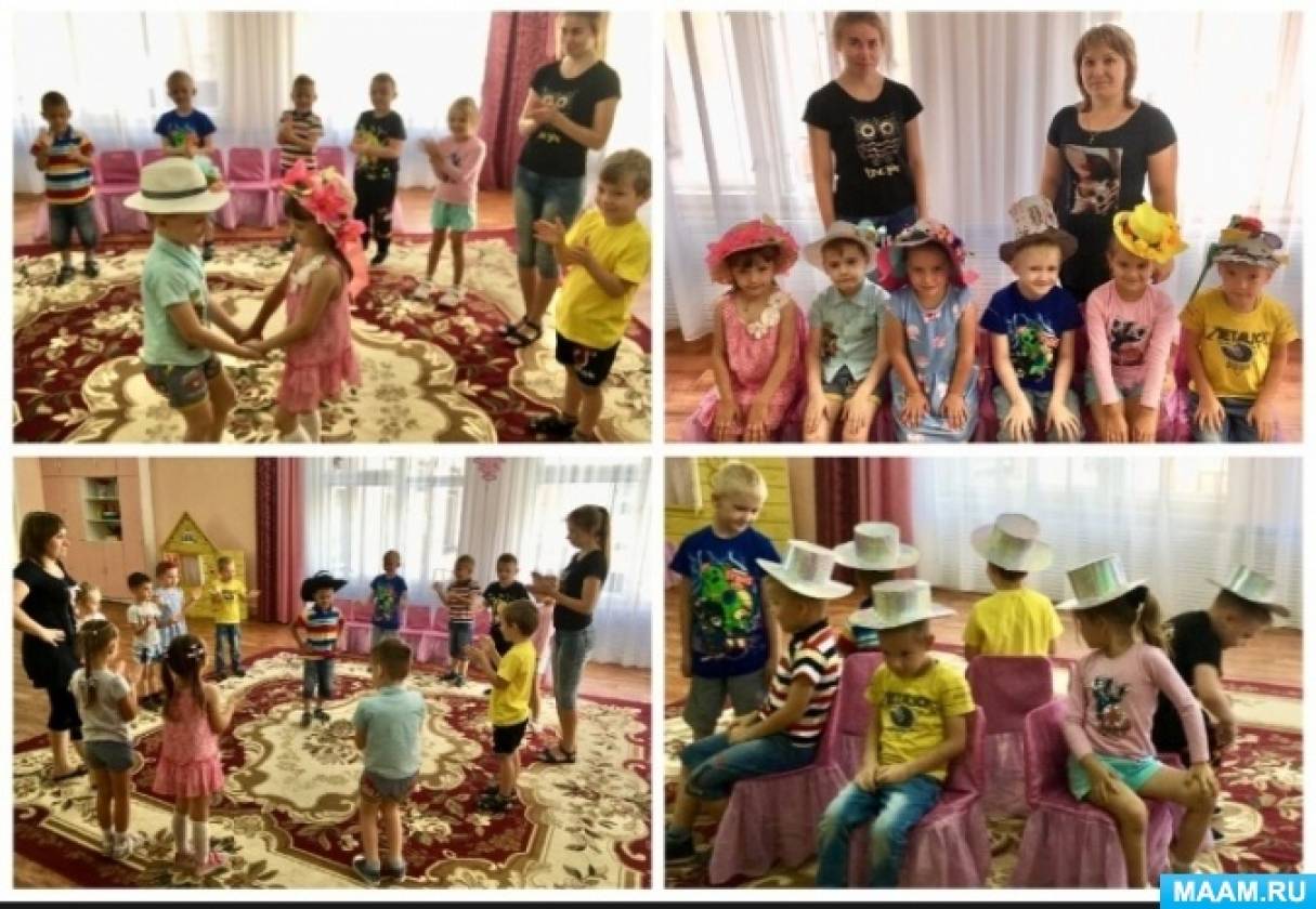 Сценарий спортивно-музыкального праздника «Парад шляп» для детей группы общеразвивающей направленности 5–6 лет